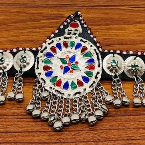 Handmade Matha Patti, Multicolor Afghan Headpiece, Statement Headpiece, main image 13